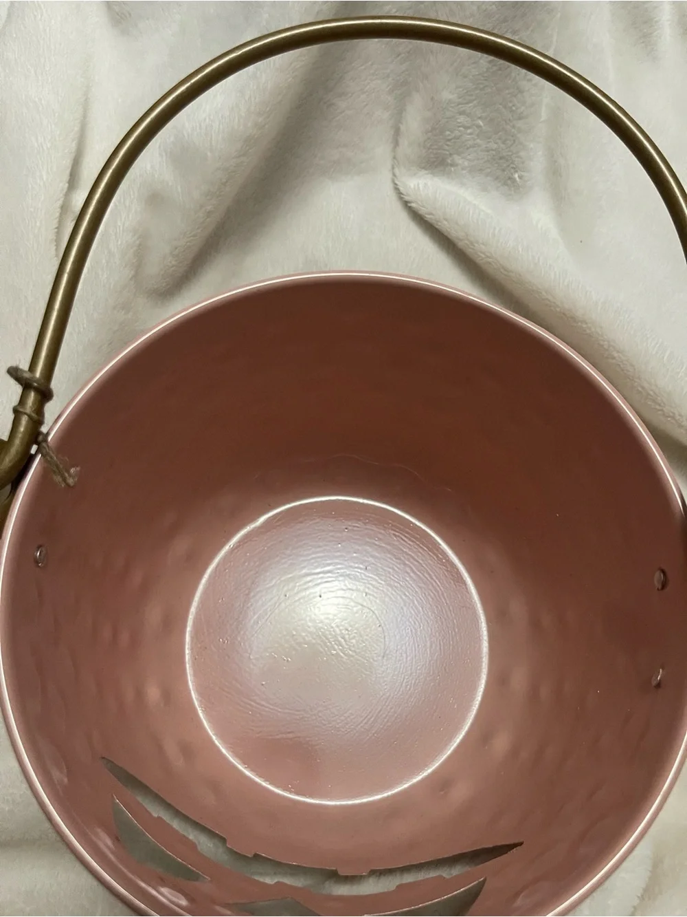 Pink Ceramic Jack-O'-Lantern Lantern